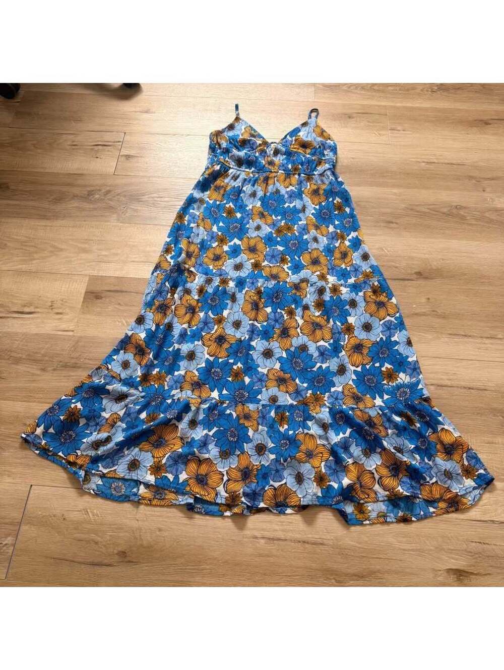 BOG Collective Floral Sundress Blue Women's M